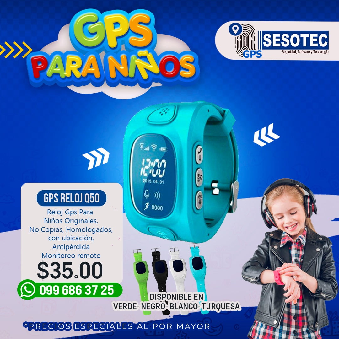 familia real Administración Simular Reloj Gps Q50 Para Niños Originales, No Copias, Homologados – GPS-SESOTEC
